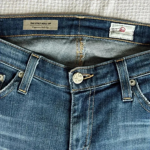 AG Adriano Goldschmied Jeans Women’s 28 The Stilt Roll Up Cigarette Distressed - Picture 2 of 9